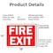 Signmission Fire Exit Sign, Plastic, 18in W x 12in L, 2PK OS-2PACK-CL-P-1218-L-20001 - alternate 6